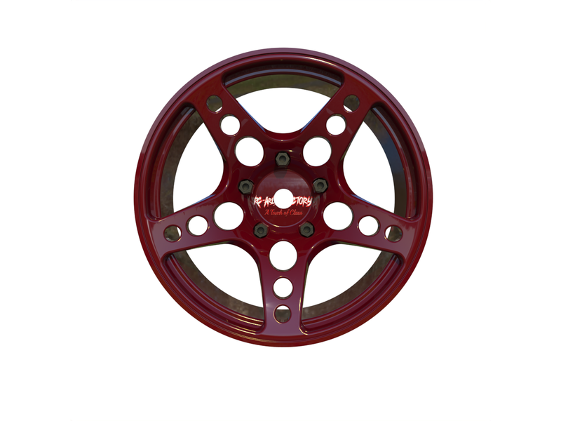 Rc Arlos Competition HGK Rims (2pcs) / Color: Red Chrome LIMITED / Offset: 8mm
