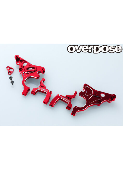 Overdose Multi Purpose Alum. Rear Bulkhead for GALM / Red