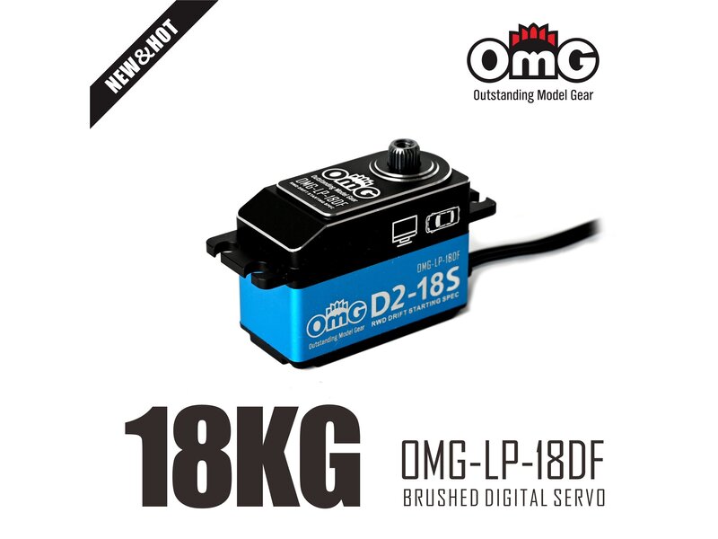 RC OMG RWD Full Metal Brushed IRC Digital Low Profile Servo / Color: Blue
