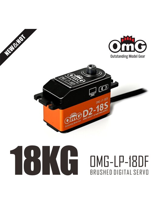 RC OMG RWD Full Metal Brushed IRC Digital Low Profile Servo / Orange