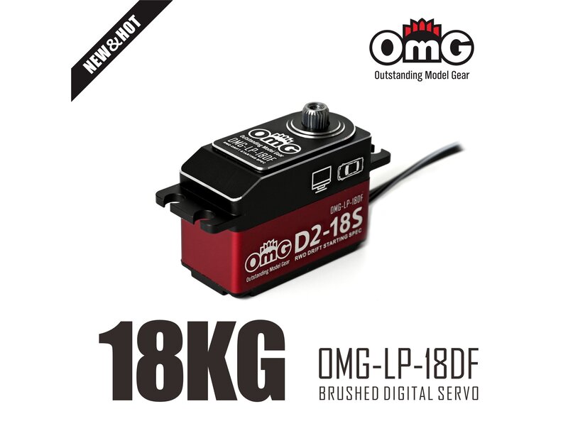 RC OMG RWD Full Metal Brushed IRC Digital Low Profile Servo / Color: Red