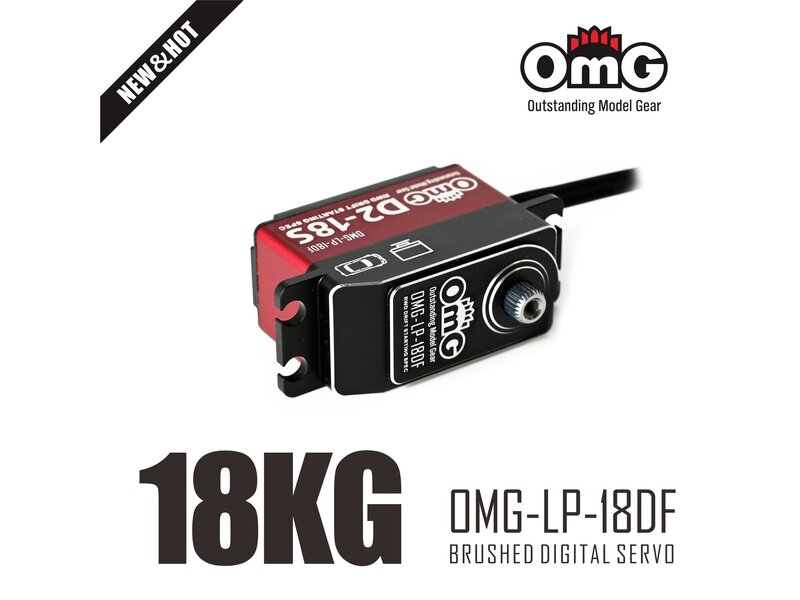 RC OMG RWD Full Metal Brushed IRC Digital Low Profile Servo / Color: Red