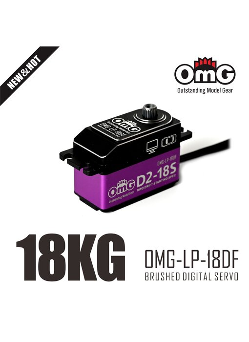 RC OMG RWD Full Metal Brushed IRC Digital Low Profile Servo / Purple