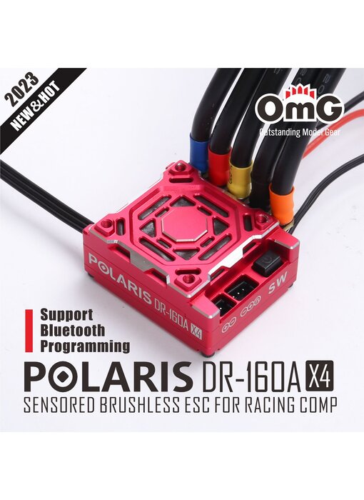 RC OMG Polaris DR 160AX4 ESC - Red