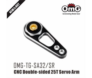 RC OMG Double-sided Servo Arm 25T / Silver