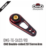 RC OMG Double-sided Servo Arm 25T / Red