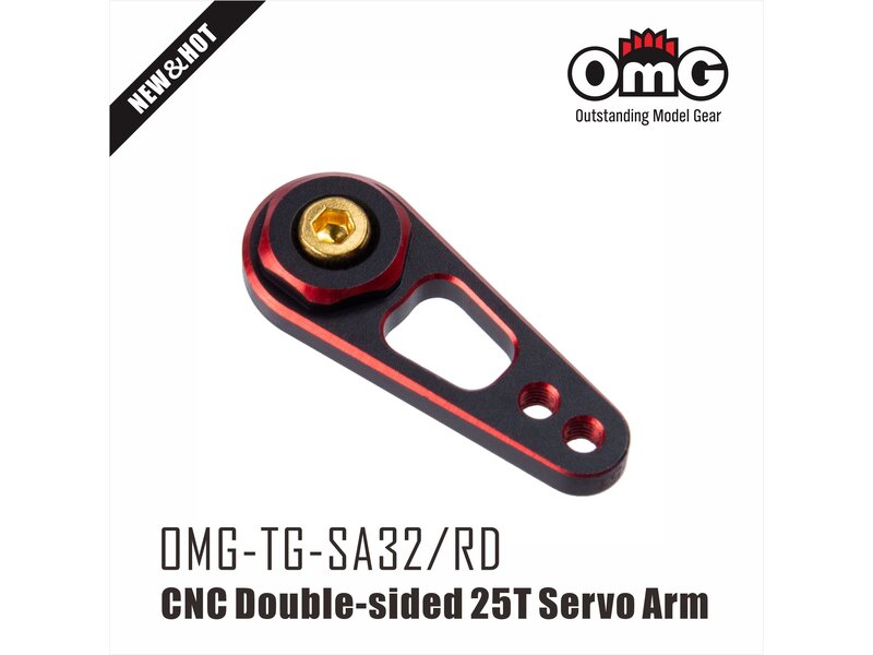 RC OMG Double-sided Servo Arm 25T / Red