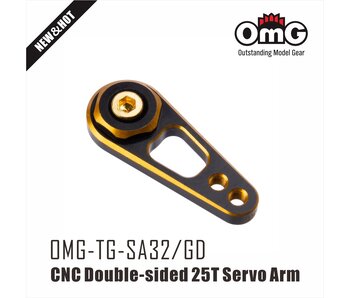 RC OMG Double-sided Servo Arm 25T / Gold