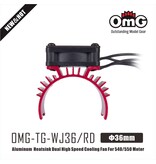 RC OMG Motor Heatsink with Dual Cooling Fan for 540/550 Motor (Φ36mm) / Red