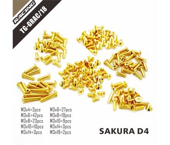 RC OMG Golden Screw Kit for SAKURA D4