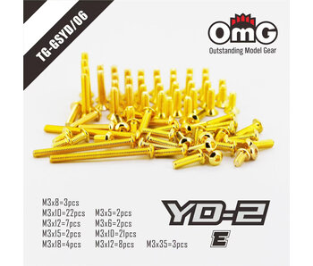 RC OMG Golden Screw Kit for Yokomo YD-2 E