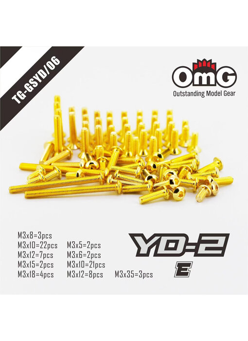 RC OMG Golden Screw Kit for Yokomo YD-2 E