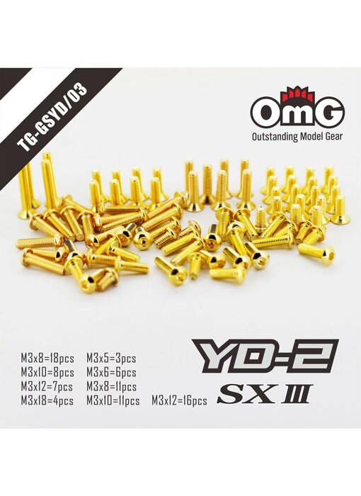 RC OMG Golden Screw Kit for Yokomo YD-2 SX3