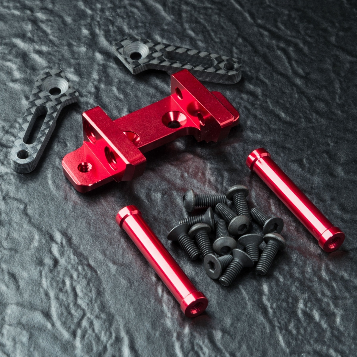 MST Alum. Adjustable Front Connect Mount V2 - Red MST Alum. Adjustable Front Connect Mount V2 - Red