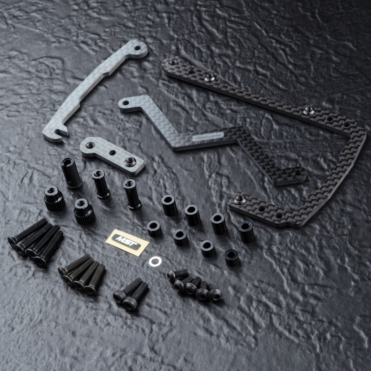 MST RMX/RRX RS Carbon Short Battery Holder Set - Black MST RMX/RRX RS Carbon Short Battery Holder Set - Black