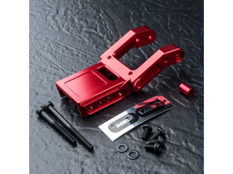 MST RMX-M Aluminium Rear Upper Deck Connecter / Color: Red