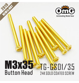 RC OMG TG-GS01/35 - Golden Screw Button Head M3 x 35mm (10pcs)