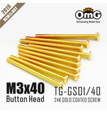 RC OMG TG-GS01/40 - Golden Screw Button Head M3 x 40mm (10pcs)