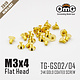 Golden Screw Flat Head M3 x 4mm (20pcs)
