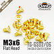 Golden Screw Flat Head M3 x 6mm (20pcs)