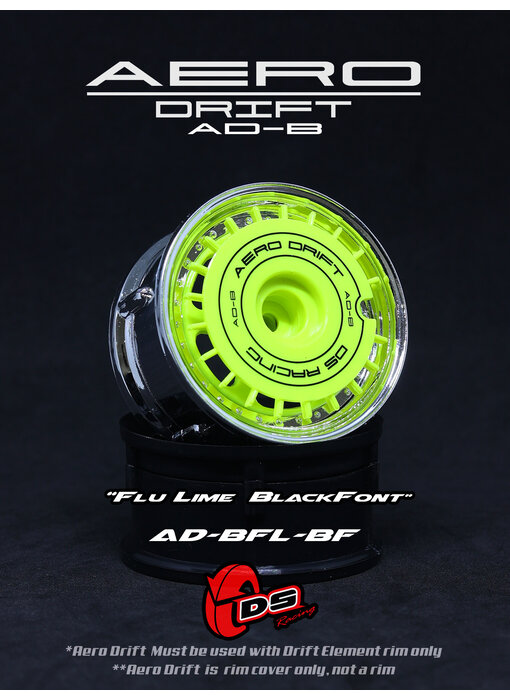 DS Racing Aero Drift Wheel Cover for DE Wheel / Flat / Flu Lime