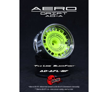 DS Racing Aero Drift Wheel Cover for DE Wheel / Slope / Flu Lime