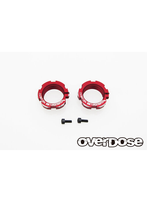 Overdose Alum. Shock Adjust Nut for HG Shock / Red (2)