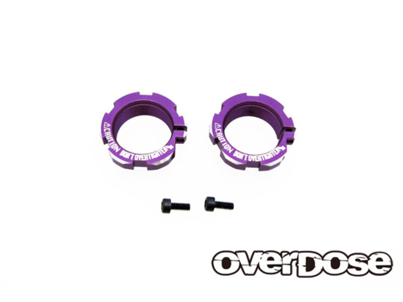Overdose Aluminum Shock Adjust Nut for HG Shock / Color: Purple (2pcs)