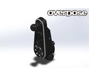Overdose JT Alum. Direct Servo Horn Type-2 25T Futaba / Black