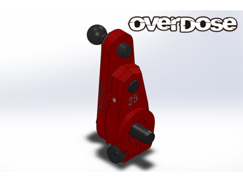 Overdose JT Aluminium Direct Servo Horn Type-2 25T Futaba / Color: Red