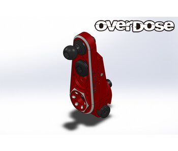Overdose JT Alum. Direct Servo Horn Type-2 25T Futaba / Red
