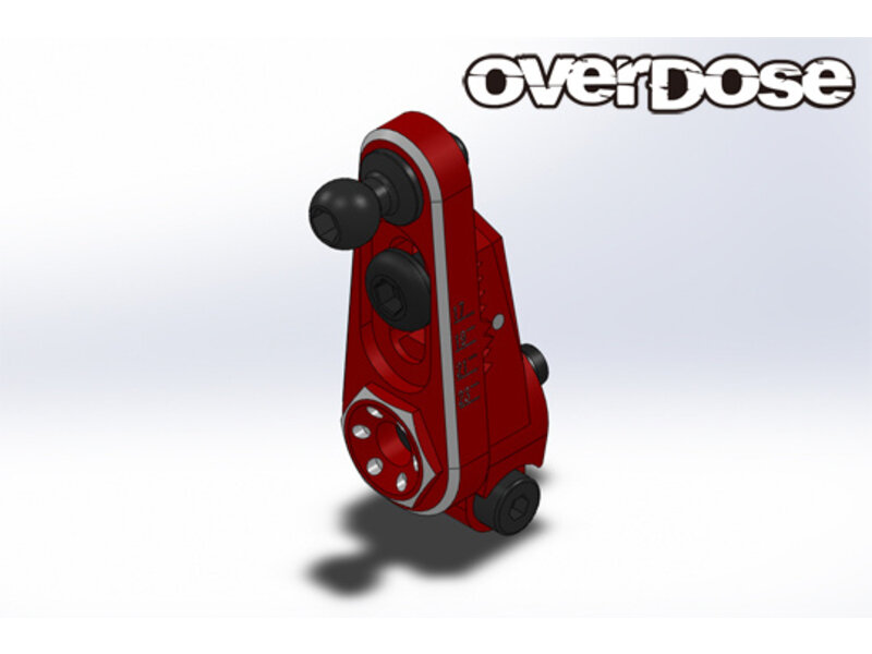 Overdose JT Aluminium Direct Servo Horn Type-2 23T Sanwa, KO / Color: Red