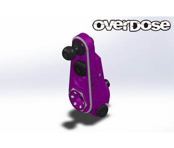 Overdose JT Alum. Direct Servo Horn Type-2 23T Sanwa, KO / Purple