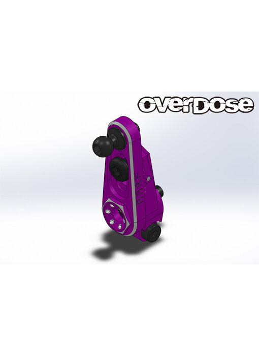 Overdose JT Alum. Direct Servo Horn Type-2 23T Sanwa, KO / Purple