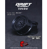 DS Racing Drift Element Mesh Wheel Adj. Offset (2pcs) / Triple Black