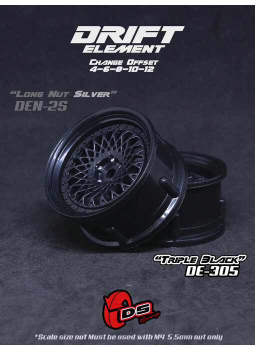 DS Racing DE Mesh Wheel (2) / Triple Black