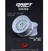 DS Racing Drift Element Mesh Wheel Adj. Offset (2pcs) / Triple White