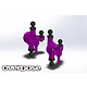 Alum. Knuckle ES Type-2 for GALM series / Purple