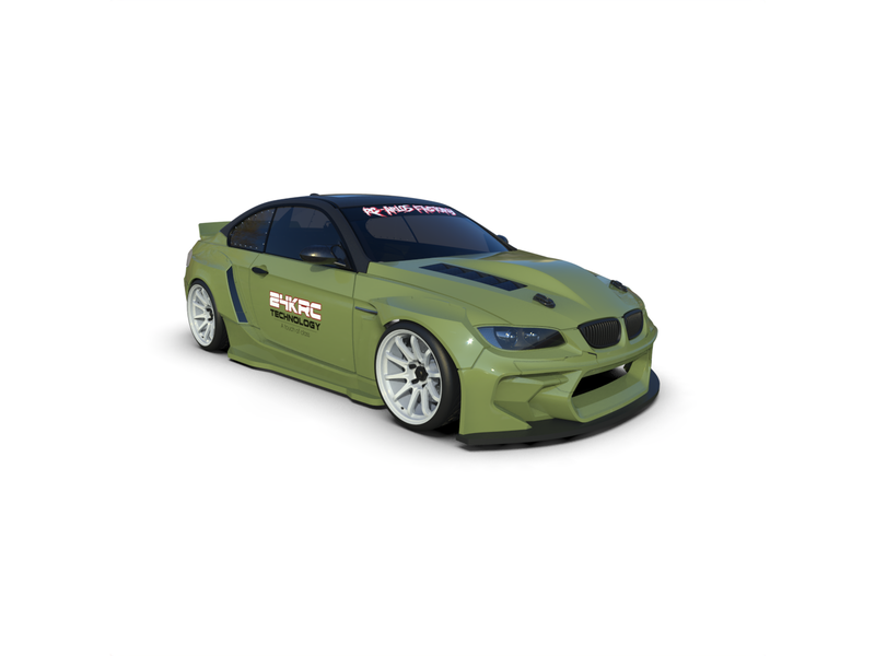 Rc Arlos 24K4316 BMW M3 E92 HGK Eurofighter Clear Body Drifted