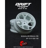 DS Racing Drift Feathery 5Y Spoke Wheel (2pcs) / White Hi Gloss 2K / +8mm offset