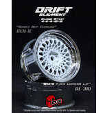 DS Racing Drift Element Mesh Wheel Adj. Offset (2pcs) / White Face / Chrome Lip