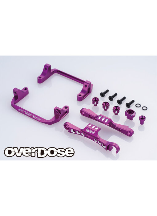 Overdose Alum. Battery Holder Set Type-2 for Galm / Purple
