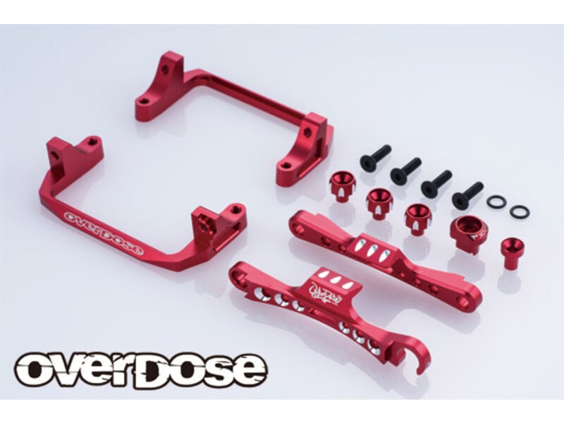Overdose Alum. Battery Holder Type-2 - Red Overdose Alum. Battery Holder Type-2 - Red