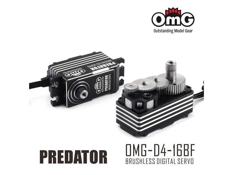 RC OMG Predator Full Metal Brushless Digital Low Profile Servo - Black