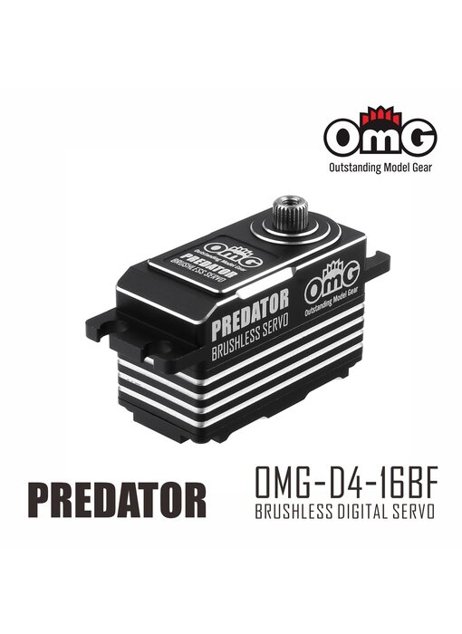 RC OMG Predator Full Metal Brushless Digital Low Profile Servo - Black