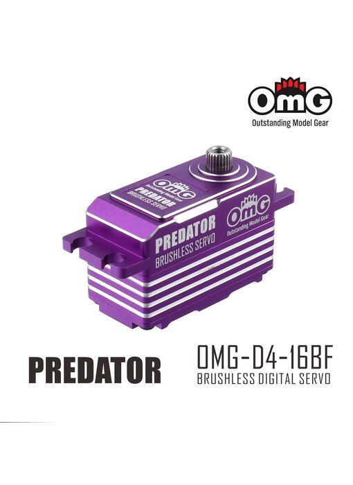 RC OMG Predator Full Metal Brushless Digital Low Profile Servo - Purple