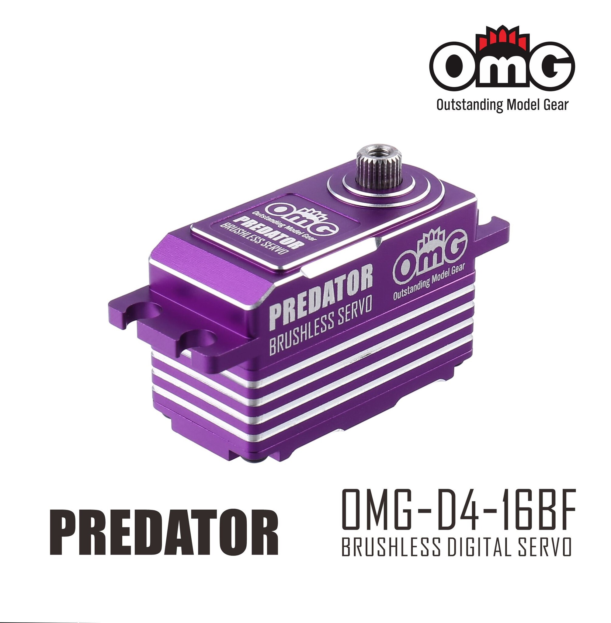 OMG D4-16BF PREDATOR Low Profile Digital Servo - Black OMG D4-16BF PREDATOR Low Profile Digital Servo - Black