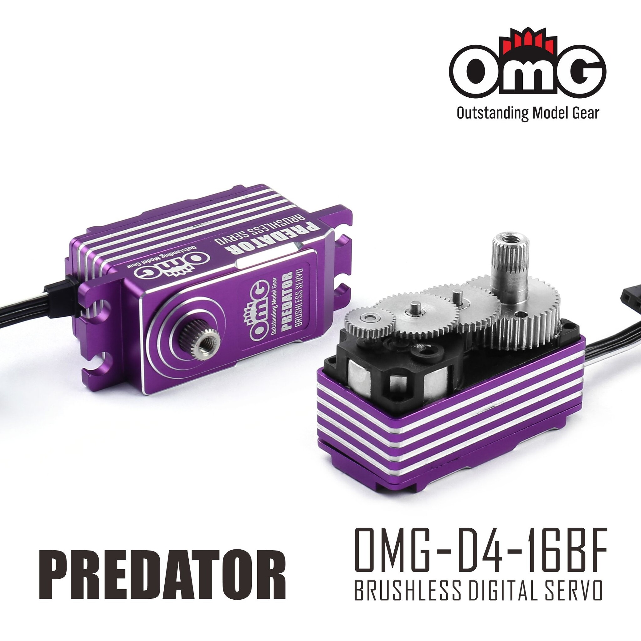 OMG D4-16BF PREDATOR Low Profile Digital Servo - Purple OMG D4-16BF PREDATOR Low Profile Digital Servo - Purple