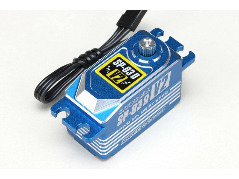 Yokomo SP-03DV2BL - RWD Drift Spec Programmable Brushless Aluminium Low Profile Servo - Blue