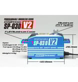 Yokomo SP-03DV2BL - RWD Drift Spec Programmable Brushless Aluminium Low Profile Servo - Blue